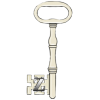 An ivory key